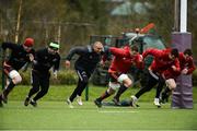 26 March 2018; Peter O'Mahony, Dave Kilcoyne, Simon Zebo, CJ Stander, Conor Murray, and Mike Sherry during Munster Rugby squad training at the University of Limerick in Limerick. Photo by Diarmuid Greene/Sportsfile