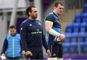 26 March 2018; Isa Nacewa, left, and Rhys Ruddock during Leinster Rugby squad training at Energia Park in Donnybrook, Dublin. Photo by Ramsey Cardy/Sportsfile