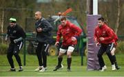 26 March 2018; Dave Kilcoyne, Simon Zebo, CJ Stander, Conor Murray during Munster Rugby squad training at the University of Limerick in Limerick. Photo by Diarmuid Greene/Sportsfile