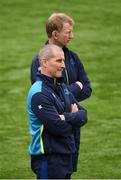 26 March 2018; Senior coach Stuart Lancaster and Head coach Leo Cullen during Leinster Rugby squad training at Energia Park in Donnybrook, Dublin. Photo by Ramsey Cardy/Sportsfile