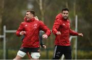 26 March 2018; CJ Stander and Conor Murray during Munster Rugby squad training at the University of Limerick in Limerick. Photo by Diarmuid Greene/Sportsfile