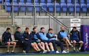 26 March 2018; Leinster players, including,Ross Byrne, Ross Molony, Rory O'Loughlin, Peter Dooley, Jordi Murphy Scott Fardy and Barry Daly watch on during Leinster Rugby squad training at Energia Park in Donnybrook, Dublin. Photo by Ramsey Cardy/Sportsfile
