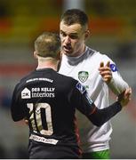 26 March 2018; Keith Ward of Bohemians and Sean Fitzpatrick of Cabinteely during the EA SPORTS Cup First Round match between Bohemians and Cabinteely at Dalymount Park in Dublin. Photo by David Fitzgerald/Sportsfile