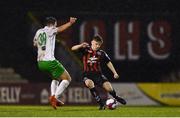 26 March 2018; Luke Clukas of Cabinteely is tackled by Paddy Kirk of Bohemians during the EA SPORTS Cup First Round match between Bohemians and Cabinteely at Dalymount Park in Dublin. Photo by David Fitzgerald/Sportsfile