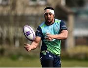 27 March 2018; Bundee Aki during Connacht Rugby squad training at the Sportsground in Galway. Photo by Seb Daly/Sportsfile