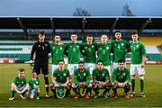 27 March 2018; The Republic of Ireland team prior to the UEFA U21 Championship Qualifier match between the Republic of Ireland and Azerbaijan at Tallaght Stadium in Dublin. Photo by Stephen McCarthy/Sportsfile