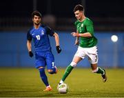 27 March 2018; Danny Kane of Republic of Ireland in action against Mahir Madatov of Azerbaijan during the UEFA U21 Championship Qualifier match between the Republic of Ireland and Azerbaijan at Tallaght Stadium in Dublin. Photo by Stephen McCarthy/Sportsfile