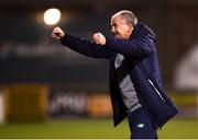 27 March 2018; Republic of Ireland manager Noel King celebrates following the UEFA U21 Championship Qualifier match between the Republic of Ireland and Azerbaijan at Tallaght Stadium in Dublin. Photo by Stephen McCarthy/Sportsfile