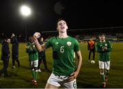 27 March 2018; Declan Rice of Republic of Ireland celebrates following the UEFA U21 Championship Qualifier match between the Republic of Ireland and Azerbaijan at Tallaght Stadium in Dublin. Photo by Stephen McCarthy/Sportsfile