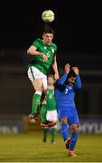 27 March 2018; Declan Rice of Republic of Ireland and Ehtiram Shahverdiyev of Azerbaijan during the UEFA U21 Championship Qualifier match between the Republic of Ireland and Azerbaijan at Tallaght Stadium in Dublin. Photo by Stephen McCarthy/Sportsfile