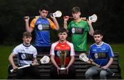 29 March 2018; In attendance, from left, Niall Bermingham of Monaghan, Connor Leonard of Longford, Conor Quigley of Louth, Seán O'Riordan of Leitrim and Conor Masterson of Cavan at the launch of the Bank of Ireland Celtic Challenge 2018 at Iveagh Gardens in Dublin. Photo by David Fitzgerald/Sportsfile