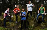 29 March 2018; In attendance, from left, Pearse Weir-Norris of Westmeath, Jake Somers of Carlow, Conor Connolly of Wicklow, Eden O'Reilly of Kildare and Ruairí Coulter of Meath at the launch of the Bank of Ireland Celtic Challenge 2018 at Iveagh Gardens in Dublin. Photo by David Fitzgerald/Sportsfile