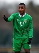 29 March 2018; Lido Lofeta of Republic of Ireland during the Centenary Shield match between the Republic of Ireland Schools and Northern Ireland Schools at Monaghan United FC in Gortakeegan, Monaghan. Photo by Stephen McCarthy/Sportsfile