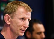 30 March 2018; Head coach Leo Cullen during a Leinster rugby press conference at Leinster Rugby HQ in Dublin. Photo by Seb Daly/Sportsfile