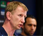 30 March 2018; Head coach Leo Cullen during a Leinster rugby press conference at Leinster Rugby HQ in Dublin. Photo by Seb Daly/Sportsfile