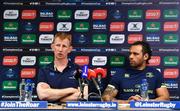 30 March 2018; Head coach Leo Cullen, left, and Isa Nacewa during a Leinster rugby press conference at Leinster Rugby HQ in Dublin. Photo by Seb Daly/Sportsfile