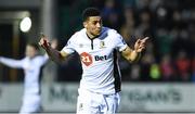 30 March 2018; Courtney Duffus of Waterford FC celebrates after scoring his side's first goal during the SSE Airtricity League Premier Division match between Limerick and Waterford at Market's Field in Limerick. Photo by Matt Browne/Sportsfile