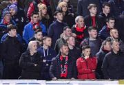30 March 2018; Comedian and Bohemians supporter Eric Lalor watches on during SSE Airtricity League Premier Division match between Dundalk and Bohemians at Oriel Park in Louth. Photo by Stephen McCarthy/Sportsfile