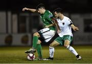 30 March 2018; Darragh Noone of Bray Wanderers in action against Jimmy Keohane of Cork City during the SSE Airtricity League Premier Division match between Bray Wanderers and Cork City at the Carlisle Grounds in Wicklow. Photo by Seb Daly/Sportsfile