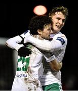 30 March 2018; Barry McNamee of Cork City, left, celebrates with team-mate Kieran Sadlier after scoring his side's second goal during the SSE Airtricity League Premier Division match between Bray Wanderers and Cork City at the Carlisle Grounds in Wicklow. Photo by Seb Daly/Sportsfile