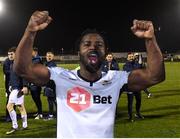 30 March 2018; Stanley Aborah of Waterford FC celebrates after the SSE Airtricity League Premier Division match between Limerick and Waterford at Market's Field in Limerick. Photo by Matt Browne/Sportsfile