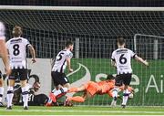 30 March 2018; Dundalk goalkeeper Gabriel Sava saves from Eoghan Stokes of Bohemians during the SSE Airtricity League Premier Division match between Dundalk and Bohemians at Oriel Park in Louth. Photo by Stephen McCarthy/Sportsfile