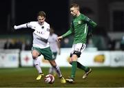 30 March 2018; Daniel Kelly of Bray Wanderers in action against Kieran Sadlier of Cork City during the SSE Airtricity League Premier Division match between Bray Wanderers and Cork City at the Carlisle Grounds in Wicklow. Photo by Seb Daly/Sportsfile