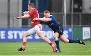 30 March 2018; Stephen Fitzgerald of Munster A is tackled by Gavin Mullin of Leinster A during the British & Irish Cup Quarter-Final match between Leinster A and Munster A at Energia Park in Donnybrook, Dublin. Photo by Ramsey Cardy/Sportsfile