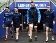 31 March 2018; Leinster players, from left, Luke McGrath, Joey Carbery, James Ryan and Nick McCarthy arrive for the Leinster Rugby captain's run at the Aviva Stadium in Dublin. Photo by Ramsey Cardy/Sportsfile