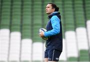 31 March 2018; James Lowe during the Leinster Rugby captain's run at the Aviva Stadium in Dublin. Photo by Ramsey Cardy/Sportsfile