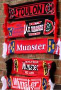31 March 2018; A general view of scarfs on sale outside the ground prior to the European Rugby Champions Cup quarter-final match between Munster and RC Toulon at Thomond Park in Limerick. Photo by Ray McManus/Sportsfile