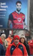 31 March 2018; A Munster supporter makes their way to the stadium prior to the European Rugby Champions Cup quarter-final match between Munster and RC Toulon at Thomond Park in Limerick. Photo by Ray McManus/Sportsfile