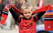 31 March 2018; Munster supporter Patrick McNamara, age 6, from Herbertstown, Limerick, prior to the European Rugby Champions Cup quarter-final match between Munster and RC Toulon at Thomond Park in Limerick. Photo by Ray McManus/Sportsfile