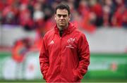 31 March 2018; Munster head coach Johann van Graan prior to during the European Rugby Champions Cup quarter-final match between Munster and RC Toulon at Thomond Park in Limerick. Photo by Brendan Moran/Sportsfile