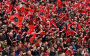 31 March 2018; Munster supporters during the European Rugby Champions Cup quarter-final match between Munster and RC Toulon at Thomond Park in Limerick.  Photo by Ray McManus/Sportsfile.