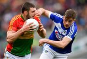 31 March 2018; Seán Murphy of Carlow in action against Kieran Lillis of Laois during the Allianz Football League Division 4 Final match between Carlow and Laois at Croke Park in Dublin. Photo by Piaras Ó Mídheach/Sportsfile