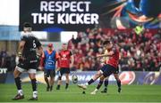 31 March 2018; Conor Murray of Munster kicks a penalty during the European Rugby Champions Cup quarter-final match between Munster and RC Toulon at Thomond Park in Limerick. Photo by Diarmuid Greene/Sportsfile