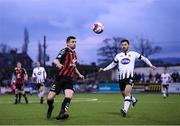 30 March 2018; Dan Byrne of Bohemians in action against Patrick Hoban of Dundalk during SSE Airtricity League Premier Division match between Dundalk and Bohemians at Oriel Park in Louth. Photo by Stephen McCarthy/Sportsfile
