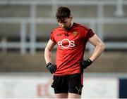 31 March 2018; Donal O'Hare of Down dejected after the Allianz Football League Roinn 2 Round 6 match between Down and Tipperary at Páirc Esler in Newry, Co Down. Photo by Oliver McVeigh/Sportsfile