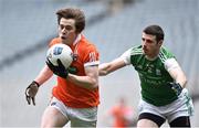 31 March 2018; Andrew Murnin of Armagh in action against Micky Jones of Fermanagh during the Allianz Football League Division 3 Final match between Armagh and Fermanagh at Croke Park in Dublin. Photo by David Fitzgerald/Sportsfile