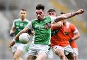 31 March 2018; Barry Mulrone of Fermanagh in action against Ryan McShane of Armagh during the Allianz Football League Division 3 Final match between Armagh and Fermanagh at Croke Park in Dublin. Photo by David Fitzgerald/Sportsfile