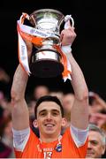 31 March 2018; Armagh captain Rory Grugan lifts the cup after the Allianz Football League Division 3 Final match between Armagh and Fermanagh at Croke Park in Dublin. Photo by Piaras Ó Mídheach/Sportsfile