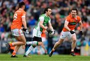 31 March 2018; Eamon McHugh of Fermanagh in action against Stephen Sheridan, left, and Aidan Forker of Armagh during the Allianz Football League Division 3 Final match between Armagh and Fermanagh at Croke Park in Dublin. Photo by Piaras Ó Mídheach/Sportsfile
