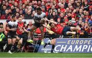 31 March 2018; Josua Tuisova of RC Toulon in action against Alex Wootton of Munster during the European Rugby Champions Cup quarter-final match between Munster and RC Toulon at Thomond Park in Limerick. Photo by Diarmuid Greene/Sportsfile