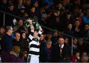 31 March 2018; St Kieran's College captain Daithí Barron lifts the Croke Cup following the Masita GAA All Ireland Post Primary Schools Croke Cup Final match between Presentation College and St Kieran's College at Semple Stadium in Thurles, Co Tipperary. Photo by Eóin Noonan/Sportsfile