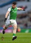 31 March 2018; Tomás Corrigan of Fermanagh takes a free during the Allianz Football League Division 3 Final match between Armagh and Fermanagh at Croke Park in Dublin. Photo by Piaras Ó Mídheach/Sportsfile
