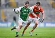 31 March 2018; Daniel Teague of Fermanagh in action against Patrick Burns of Armagh during the Allianz Football League Division 3 Final match between Armagh and Fermanagh at Croke Park in Dublin. Photo by David Fitzgerald/Sportsfile