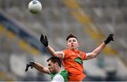 31 March 2018; Ben Crealey of Armagh in action against Ryan Jones of Fermanagh during the Allianz Football League Division 3 Final match between Armagh and Fermanagh at Croke Park in Dublin. Photo by David Fitzgerald/Sportsfile