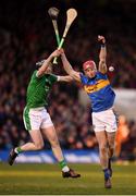 31 March 2018; Billy McCarthy of Tipperary in action against Declan Hannon of Limerick during the Allianz Hurling League Division 1 semi-final match between Tipperary and Limerick at Semple Stadium in Thurles, Tipperary. Photo by Stephen McCarthy/Sportsfile