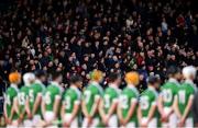 31 March 2018; Spectators and Limerick players stand for the national anthem prior to the Allianz Hurling League Division 1 semi-final match between Tipperary and Limerick at Semple Stadium in Thurles, Tipperary. Photo by Stephen McCarthy/Sportsfile